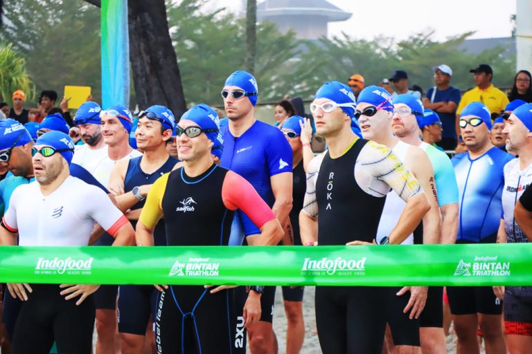 Indofood Bintan Triathlon 2026 digelar di Lagoi Bay Beach, Bintan Resorts, Kabupaten Bintan, Sabtu (3/10/2026)